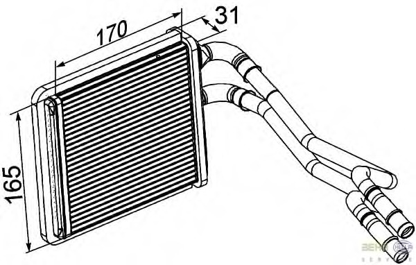 Schimbator caldura, incalzire habitaclu 8FH 351 315-601 HELLA - Schimbator caldura Schimbator caldura, incalzire habitaclu 8FH 351 315-601 HELLA - Schimbator caldura