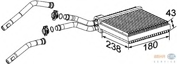 Schimbator caldura, incalzire habitaclu 8FH 351 315-631 HELLA - Schimbator caldura Schimbator caldura, incalzire habitaclu 8FH 351 315-631 HELLA - Schimbator caldura