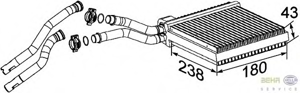 Schimbator caldura, incalzire habitaclu 8FH 351 315-641 HELLA - Schimbator caldura Schimbator caldura, incalzire habitaclu 8FH 351 315-641 HELLA - Schimbator caldura