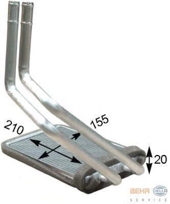 Schimbator caldura, incalzire habitaclu 8FH 351 315-691 HELLA - Radiator incalzire interior