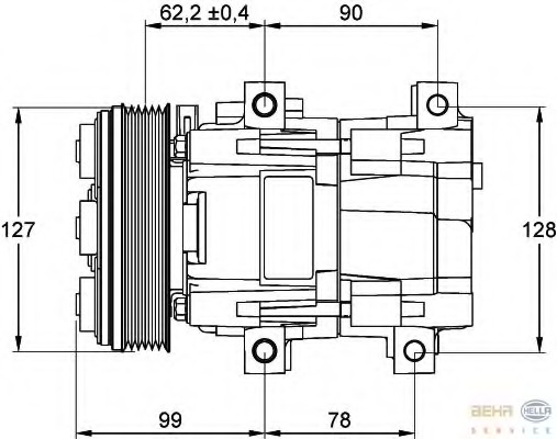 Compresor, climatizare 8FK 351 113-231 HELLA - Compresor/piese Compresor, climatizare 8FK 351 113-231 HELLA - Compresor/piese