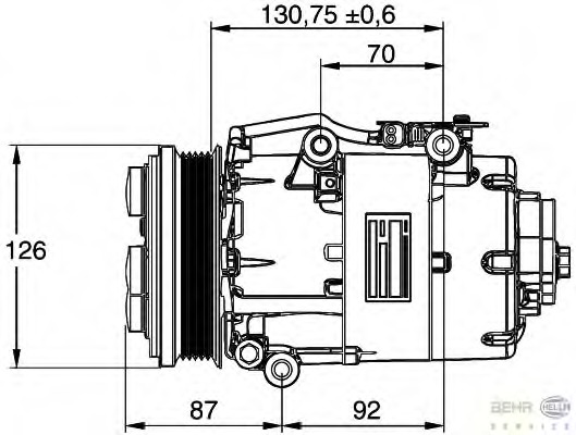 Compresor, climatizare 8FK 351 113-441 HELLA - Compresor/piese Compresor, climatizare 8FK 351 113-441 HELLA - Compresor/piese