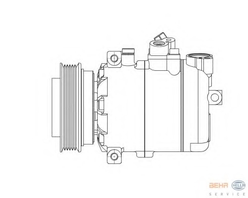 Compresor, climatizare 8FK 351 132-081 HELLA - Compresor/piese Compresor, climatizare 8FK 351 132-081 HELLA - Compresor/piese