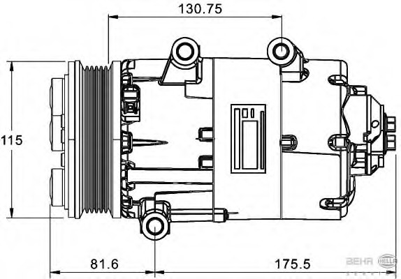 Compresor, climatizare 8FK 351 334-051 HELLA - Compresor/piese Compresor, climatizare 8FK 351 334-051 HELLA - Compresor/piese