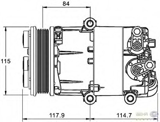Compresor, climatizare 8FK 351 334-071 HELLA - Compresor/piese Compresor, climatizare 8FK 351 334-071 HELLA - Compresor/piese