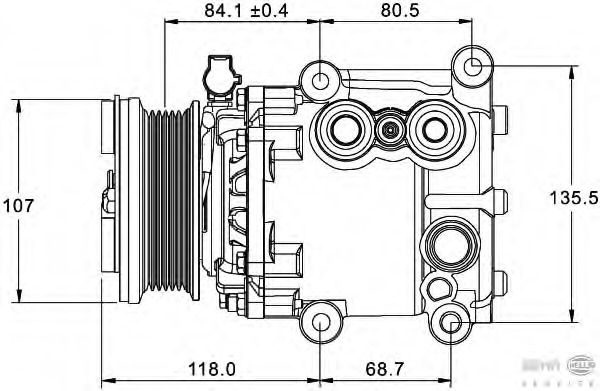 Compresor, climatizare 8FK 351 334-091 HELLA - Compresor/piese Compresor, climatizare 8FK 351 334-091 HELLA - Compresor/piese