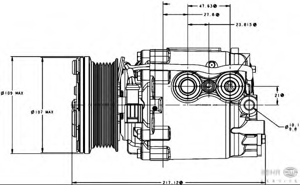 Compresor, climatizare 8FK 351 334-111 HELLA - Compresor/piese Compresor, climatizare 8FK 351 334-111 HELLA - Compresor/piese