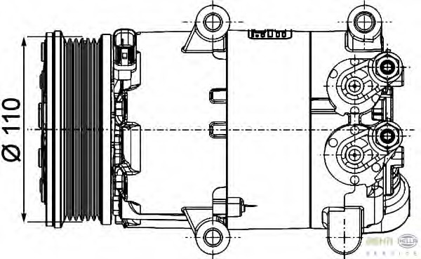 Compresor, climatizare 8FK 351 334-371 HELLA - Compresor/piese Compresor, climatizare 8FK 351 334-371 HELLA - Compresor/piese