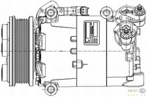 Compresor, climatizare 8FK 351 334-391 HELLA - Compresor/piese Compresor, climatizare 8FK 351 334-391 HELLA - Compresor/piese