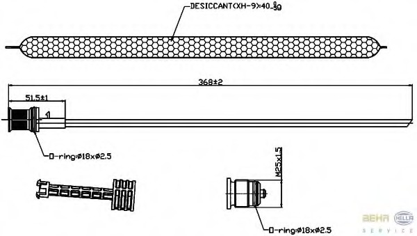 uscator,aer conditionat 8FT 351 193-241 HELLA - Uscator uscator,aer conditionat 8FT 351 193-241 HELLA - Uscator