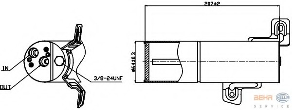 uscator,aer conditionat 8FT 351 193-251 HELLA - Uscator uscator,aer conditionat 8FT 351 193-251 HELLA - Uscator