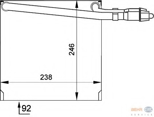 evaporator,aer conditionat 8FV 351 210-041 HELLA - Vaporizator