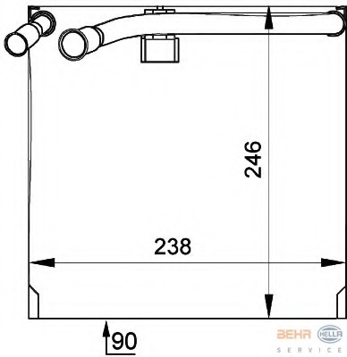 evaporator,aer conditionat 8FV 351 210-321 HELLA - Vaporizator