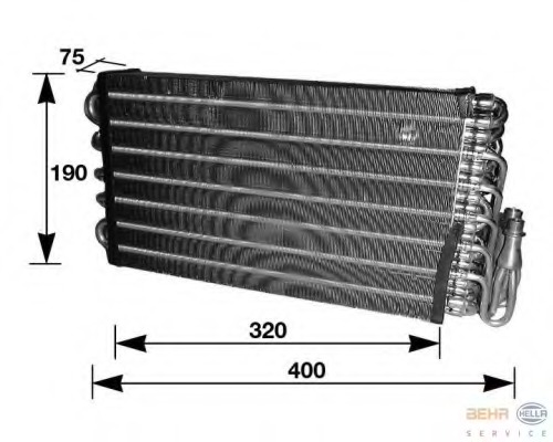 evaporator,aer conditionat 8FV 351 210-611 HELLA - Vaporizator