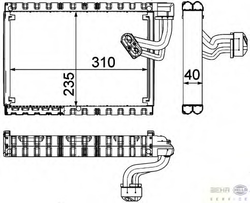 evaporator,aer conditionat 8FV 351 330-671 HELLA - Vaporizator evaporator,aer conditionat 8FV 351 330-671 HELLA - Vaporizator