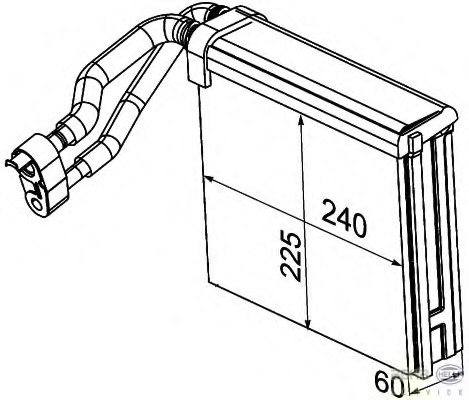 evaporator,aer conditionat 8FV 351 330-721 HELLA - Vaporizator evaporator,aer conditionat 8FV 351 330-721 HELLA - Vaporizator