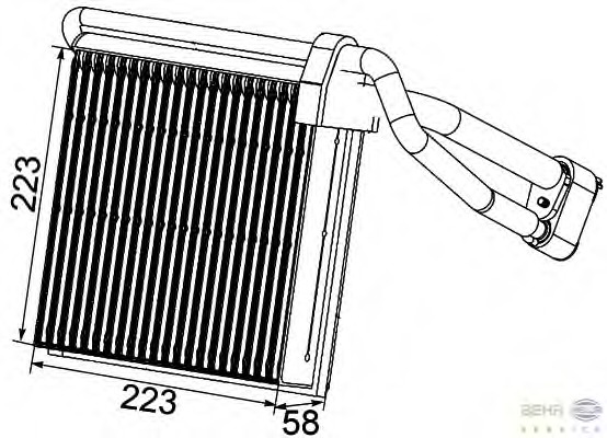 evaporator,aer conditionat 8FV 351 330-741 HELLA - Vaporizator evaporator,aer conditionat 8FV 351 330-741 HELLA - Vaporizator