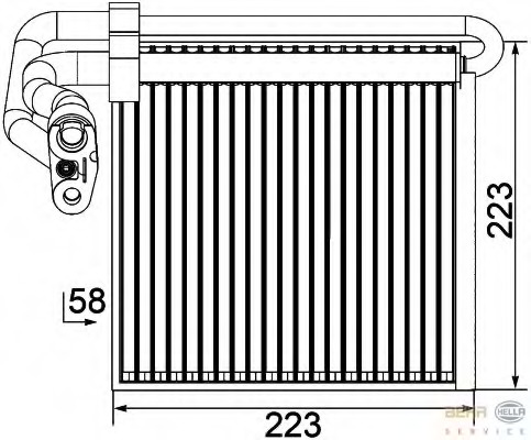 evaporator,aer conditionat 8FV 351 330-751 HELLA - Vaporizator evaporator,aer conditionat 8FV 351 330-751 HELLA - Vaporizator