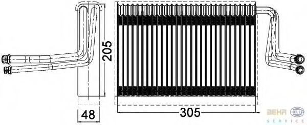 evaporator,aer conditionat 8FV 351 331-261 HELLA - Vaporizator evaporator,aer conditionat 8FV 351 331-261 HELLA - Vaporizator