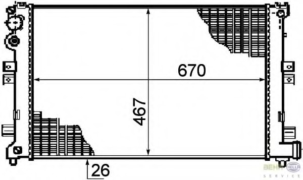 Radiator, racire motor 8MK 376 708-521 HELLA - Radiator apa/piese Radiator, racire motor 8MK 376 708-521 HELLA - Radiator apa/piese