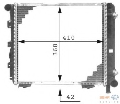Radiator, racire motor 8MK 376 711-321 HELLA - Radiator apa/piese