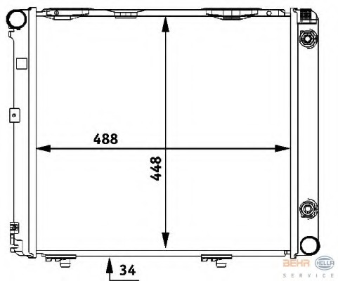 Radiator, racire motor 8MK 376 711-371 HELLA - Radiator apa/piese