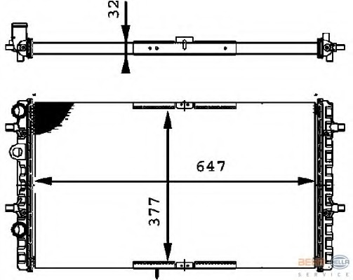 Radiator, racire motor 8MK 376 716-324 HELLA - Radiator apa/piese Radiator, racire motor 8MK 376 716-324 HELLA - Radiator apa/piese
