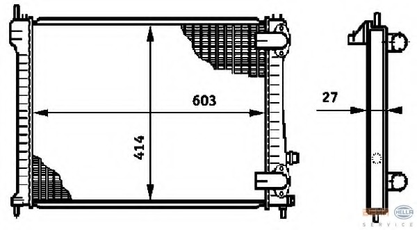 Radiator, racire motor 8MK 376 719-281 HELLA - Radiator apa/piese Radiator, racire motor 8MK 376 719-281 HELLA - Radiator apa/piese