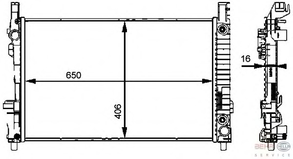 Radiator, racire motor 8MK 376 721-031 HELLA - Radiator apa/piese Radiator, racire motor 8MK 376 721-031 HELLA - Radiator apa/piese