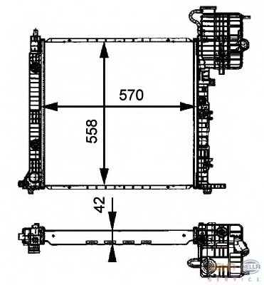 Radiator, racire motor 8MK 376 721-391 HELLA - Radiator apa/piese Radiator, racire motor 8MK 376 721-391 HELLA - Radiator apa/piese