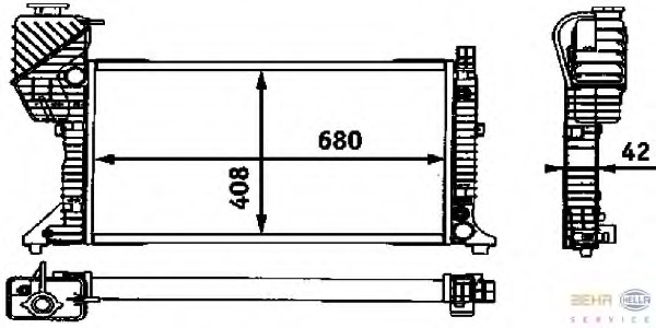 Radiator, racire motor 8MK 376 721-444 HELLA - Radiator apa/piese Radiator, racire motor 8MK 376 721-444 HELLA - Radiator apa/piese