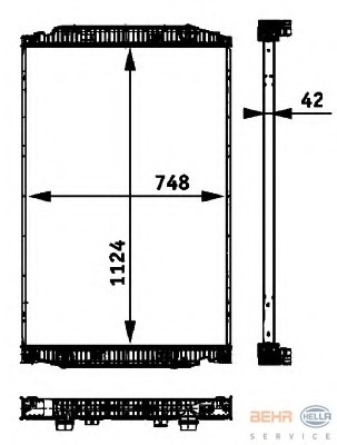 Radiator, racire motor 8MK 376 721-741 HELLA - Radiator apa/piese Radiator, racire motor 8MK 376 721-741 HELLA - Radiator apa/piese