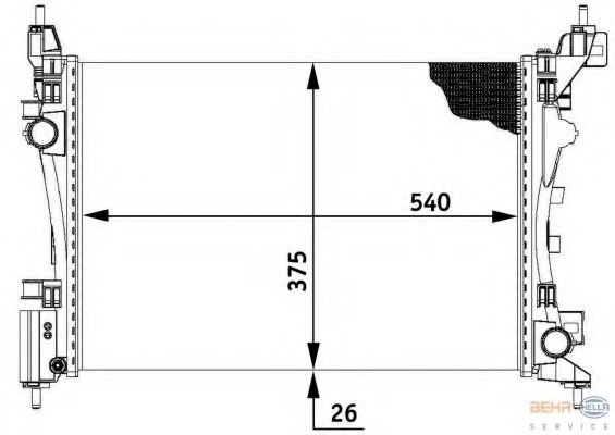 Radiator, racire motor 8MK 376 728-781 HELLA - Radiator apa/piese Radiator, racire motor 8MK 376 728-781 HELLA - Radiator apa/piese