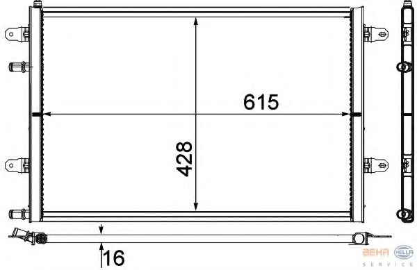 Radiator temperatura scazuta, intercooler 8MK 376 737-111 HELLA - Turbocompressor Radiator temperatura scazuta, intercooler 8MK 376 737-111 HELLA - Turbocompressor