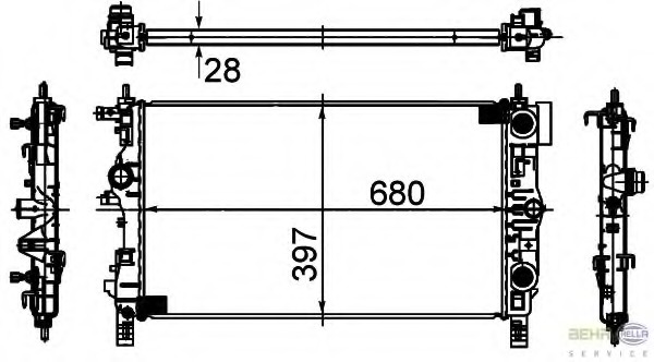 Radiator, racire motor 8MK 376 749-861 HELLA - Radiator apa/piese Radiator, racire motor 8MK 376 749-861 HELLA - Radiator apa/piese