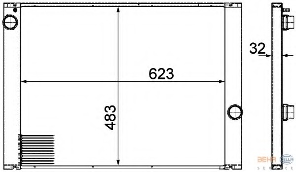 Radiator, racire motor 8MK 376 753-591 HELLA - Radiator apa/piese Radiator, racire motor 8MK 376 753-591 HELLA - Radiator apa/piese