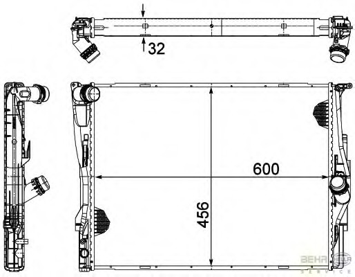 Radiator, racire motor 8MK 376 754-071 HELLA - Radiator apa/piese Radiator, racire motor 8MK 376 754-071 HELLA - Radiator apa/piese