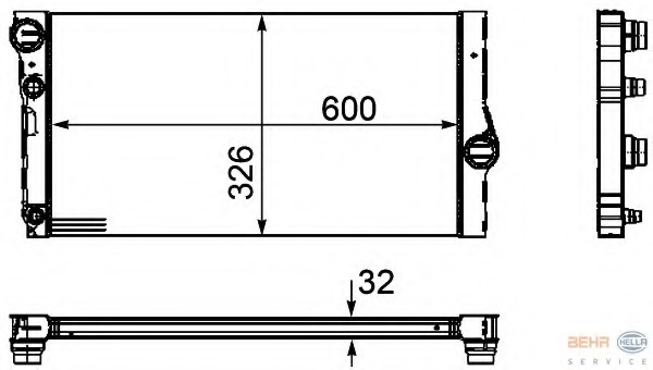 Radiator, racire motor 8MK 376 755-371 HELLA - Radiator apa/piese Radiator, racire motor 8MK 376 755-371 HELLA - Radiator apa/piese