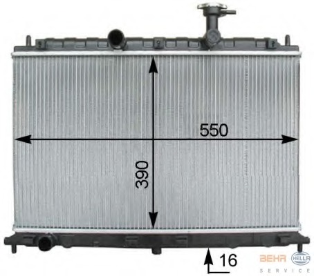 Radiator, racire motor 8MK 376 762-441 HELLA - Radiator apa/piese Radiator, racire motor 8MK 376 762-441 HELLA - Radiator apa/piese