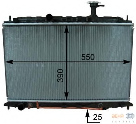 Radiator, racire motor 8MK 376 763-481 HELLA - Radiator apa/piese Radiator, racire motor 8MK 376 763-481 HELLA - Radiator apa/piese