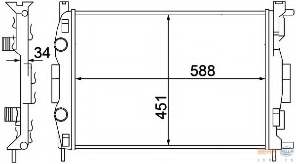 Radiator, racire motor 8MK 376 772-041 HELLA - Radiator apa/piese Radiator, racire motor 8MK 376 772-041 HELLA - Radiator apa/piese