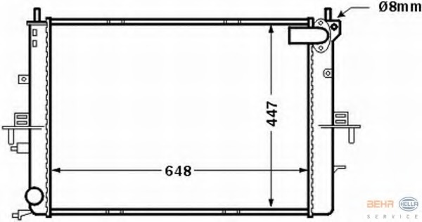 Radiator, racire motor 8MK 376 772-211 HELLA - Radiator apa/piese Radiator, racire motor 8MK 376 772-211 HELLA - Radiator apa/piese
