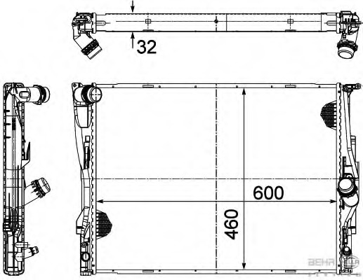 Radiator, racire motor 8MK 376 782-071 HELLA - Radiator apa/piese Radiator, racire motor 8MK 376 782-071 HELLA - Radiator apa/piese