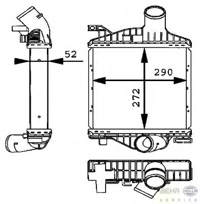 Intercooler, compresor 8ML 376 723-701 HELLA - Turbocompressor Intercooler, compresor 8ML 376 723-701 HELLA - Turbocompressor
