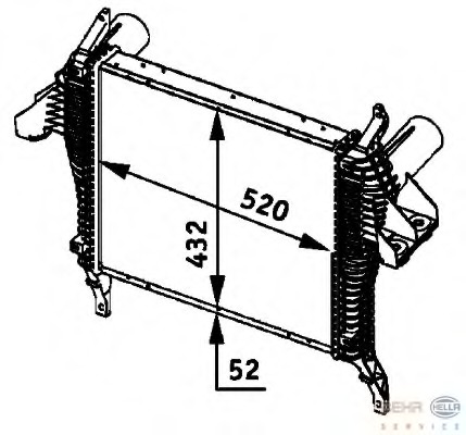 Intercooler, compresor 8ML 376 724-231 HELLA - Turbocompressor Intercooler, compresor 8ML 376 724-231 HELLA - Turbocompressor