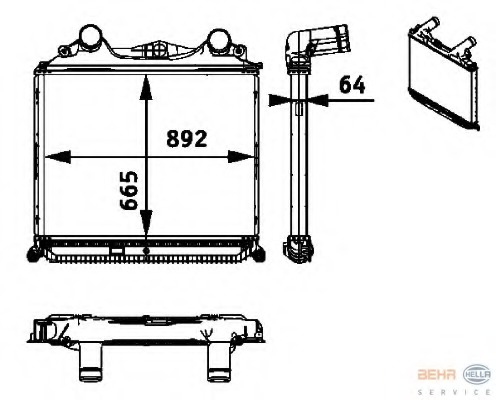 Intercooler, compresor 8ML 376 724-361 HELLA - Turbocompressor