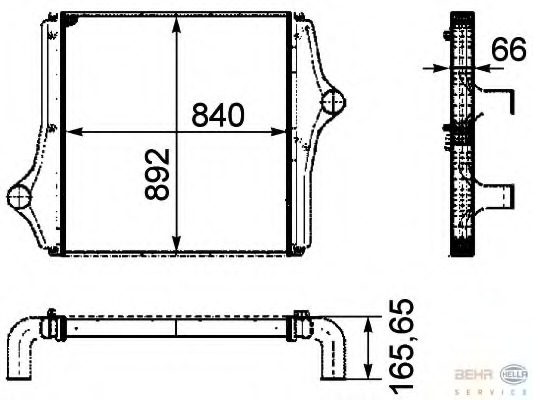 Intercooler, compresor 8ML 376 724-431 HELLA - Turbocompressor Intercooler, compresor 8ML 376 724-431 HELLA - Turbocompressor