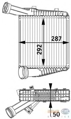 Intercooler, compresor 8ML 376 729-571 HELLA - Turbocompressor Intercooler, compresor 8ML 376 729-571 HELLA - Turbocompressor