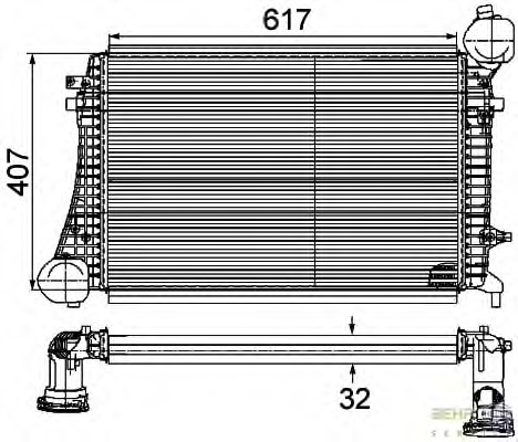 Intercooler, compresor 8ML 376 746-161 HELLA - Turbocompressor Intercooler, compresor 8ML 376 746-161 HELLA - Turbocompressor