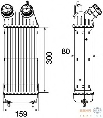 Intercooler, compresor 8ML 376 746-211 HELLA - Admisie aer motor